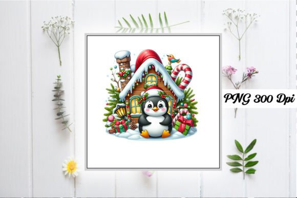 Download Christmas Funny Penguin House Clipart - Premium Bundle