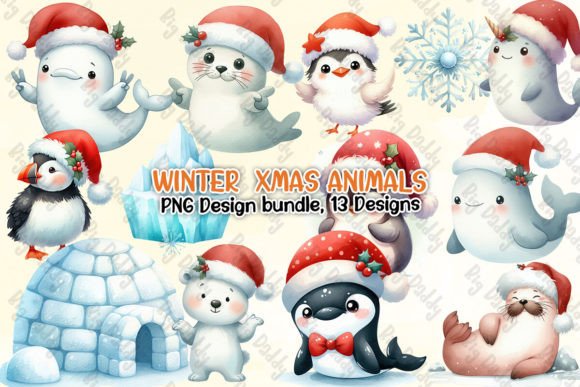 Download Winter Xmas Animals Clipart PNG - Premium Resources