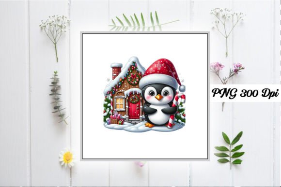 Download Christmas Funny Penguin House Clipart - Premium Bundle